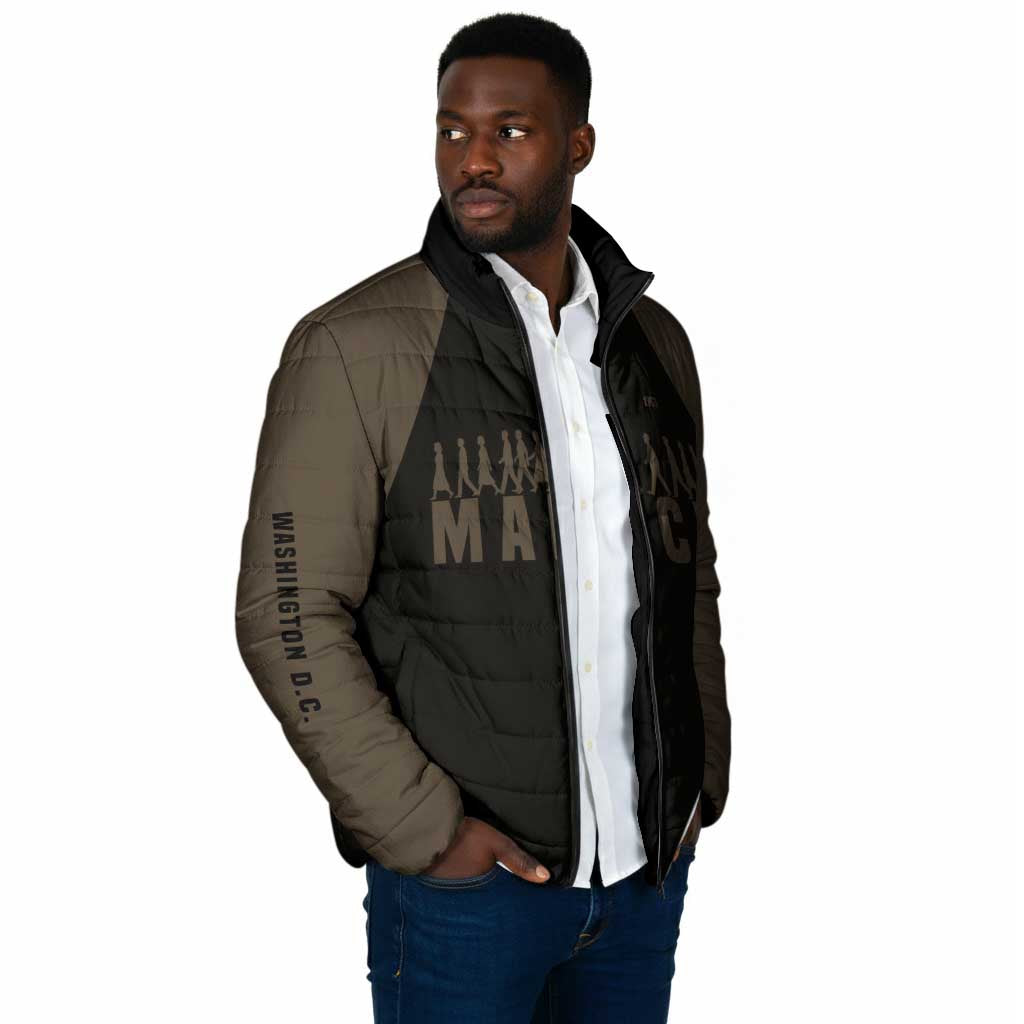 Bayard Rustin Padded Jacket with March on Washington Design Civil Rights Organizer Tribute - African Pride