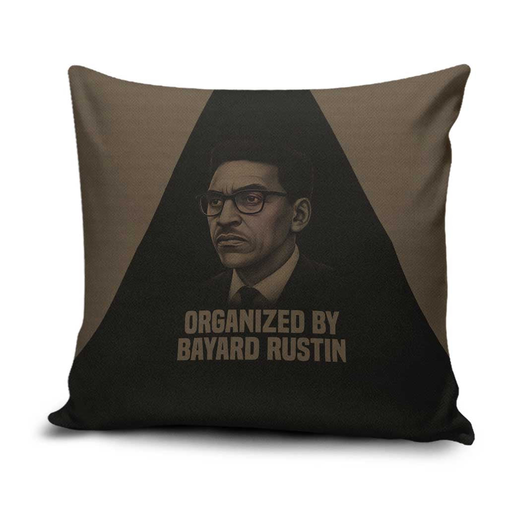 Bayard Rustin Pillow Cover with March on Washington Design Civil Rights Organizer Tribute - African Pride