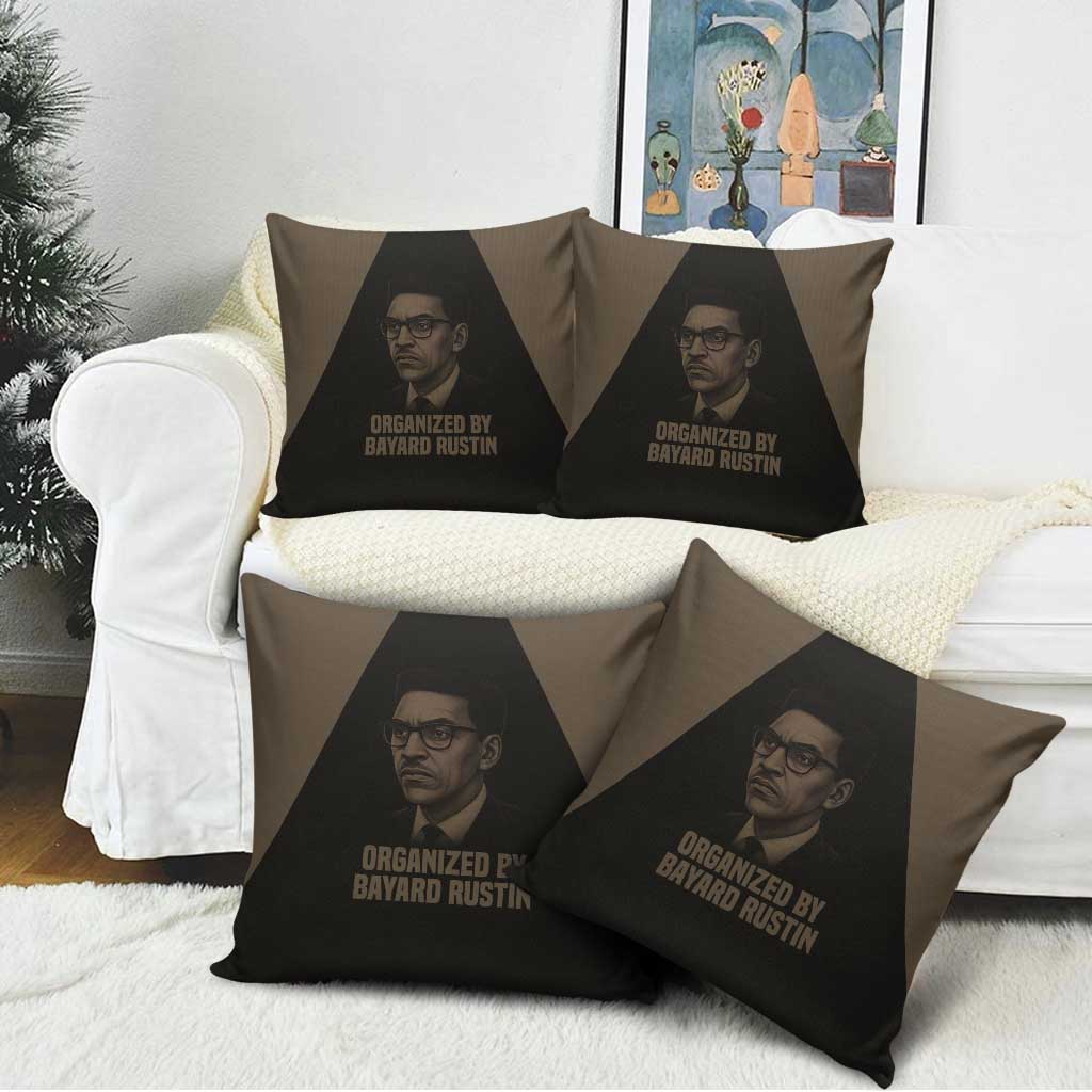 Bayard Rustin Pillow Cover with March on Washington Design Civil Rights Organizer Tribute - African Pride