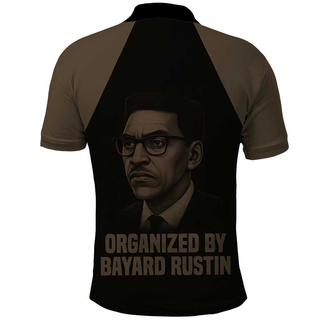 Bayard Rustin Polo Shirt with March on Washington Design Civil Rights Organizer Tribute - African Pride