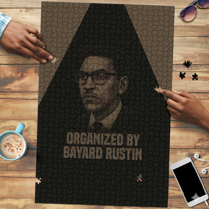 Bayard Rustin Puzzle with March on Washington Design Civil Rights Organizer Tribute - African Pride