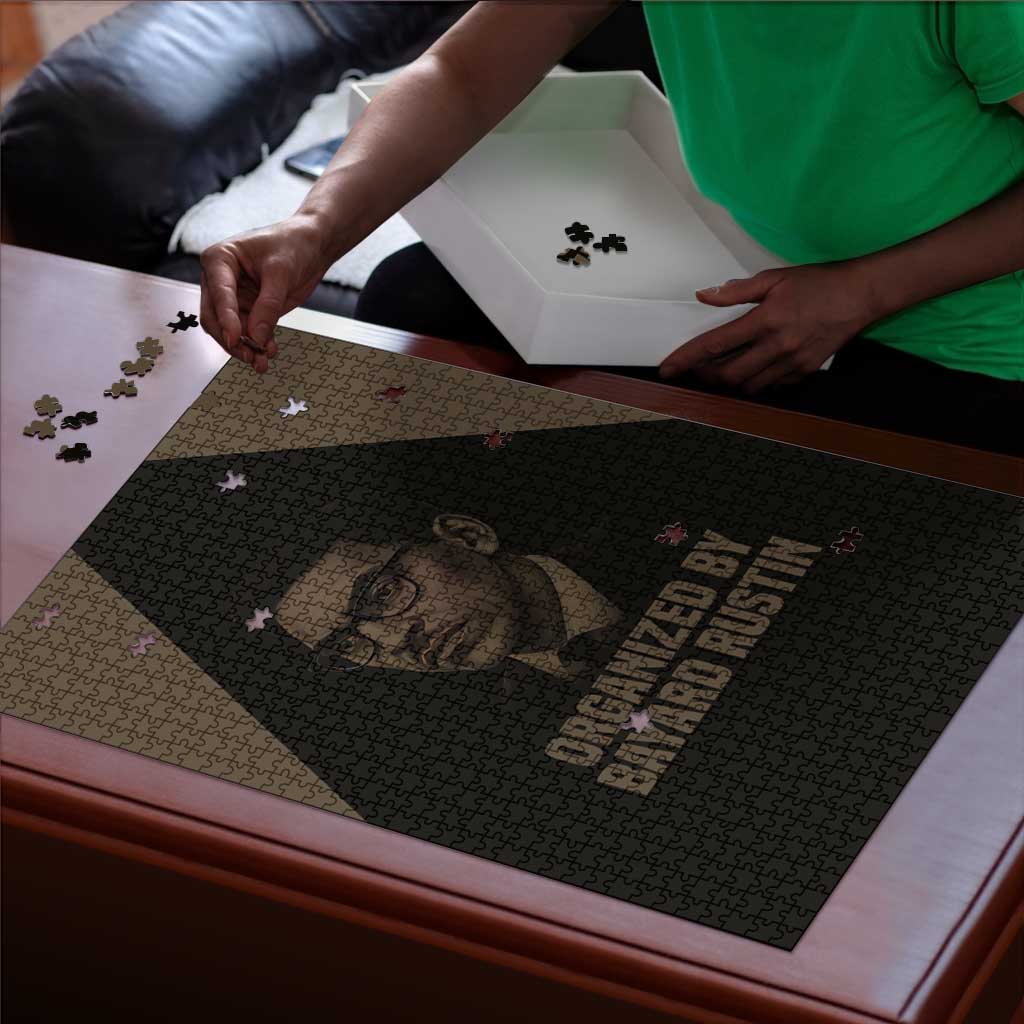Bayard Rustin Puzzle with March on Washington Design Civil Rights Organizer Tribute - African Pride