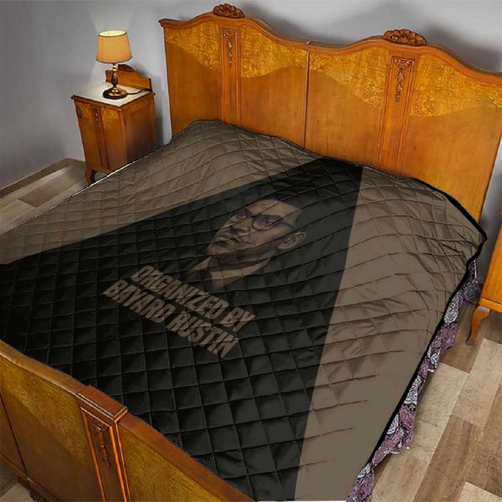 Bayard Rustin Quilt with March on Washington Design Civil Rights Organizer Tribute - African Pride