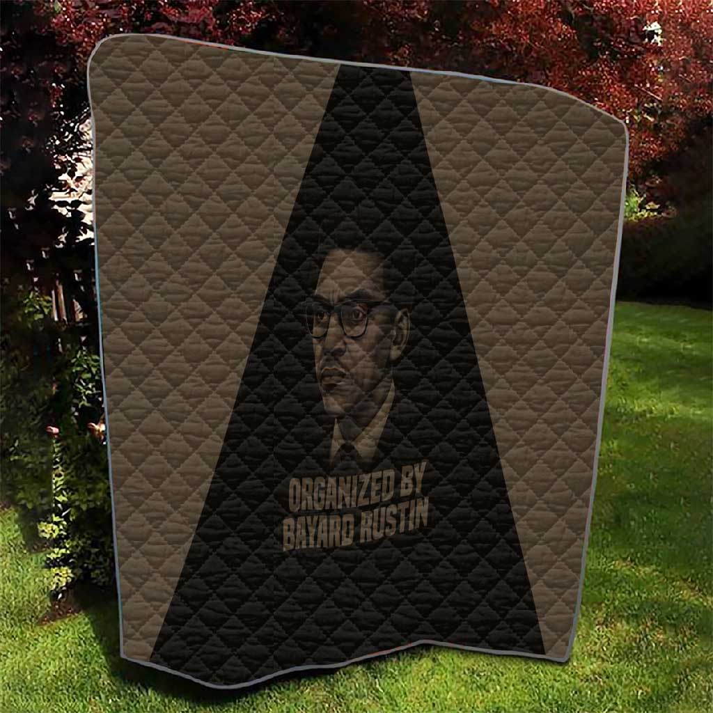 Bayard Rustin Quilt with March on Washington Design Civil Rights Organizer Tribute - African Pride