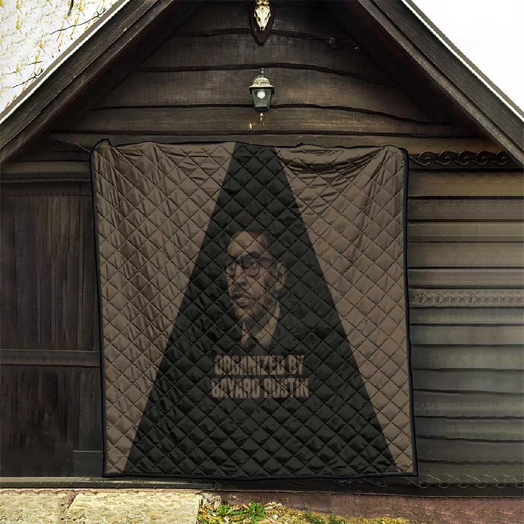 Bayard Rustin Quilt with March on Washington Design Civil Rights Organizer Tribute - African Pride