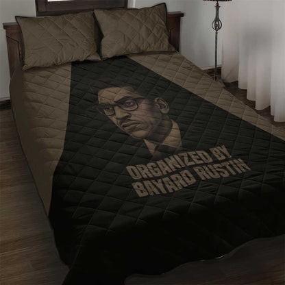 Bayard Rustin Quilt Bed Set with March on Washington Design Civil Rights Organizer Tribute - African Pride