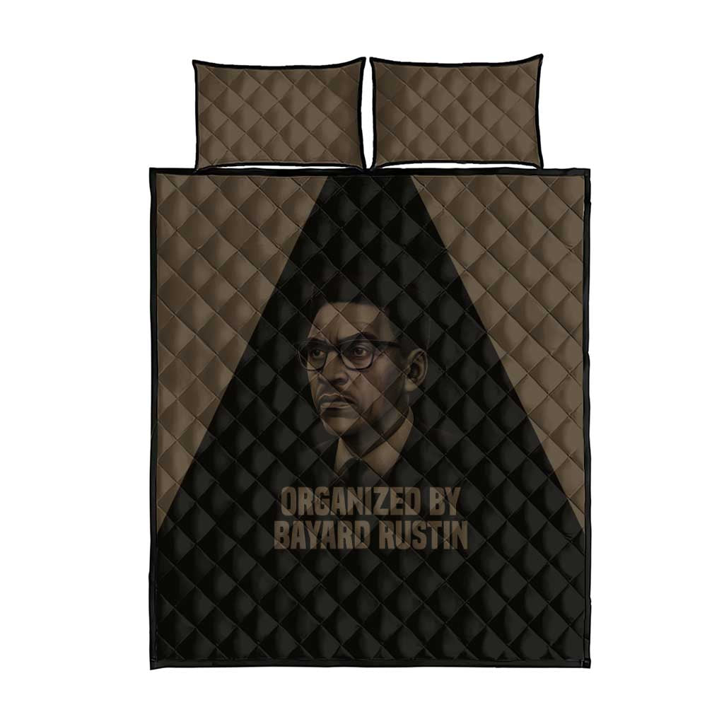 Bayard Rustin Quilt Bed Set with March on Washington Design Civil Rights Organizer Tribute - African Pride