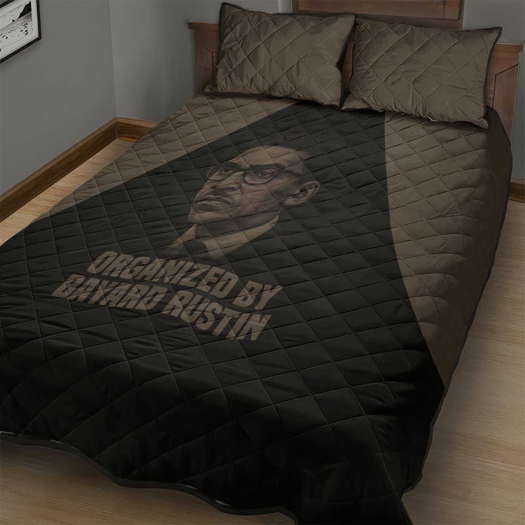 Bayard Rustin Quilt Bed Set with March on Washington Design Civil Rights Organizer Tribute - African Pride