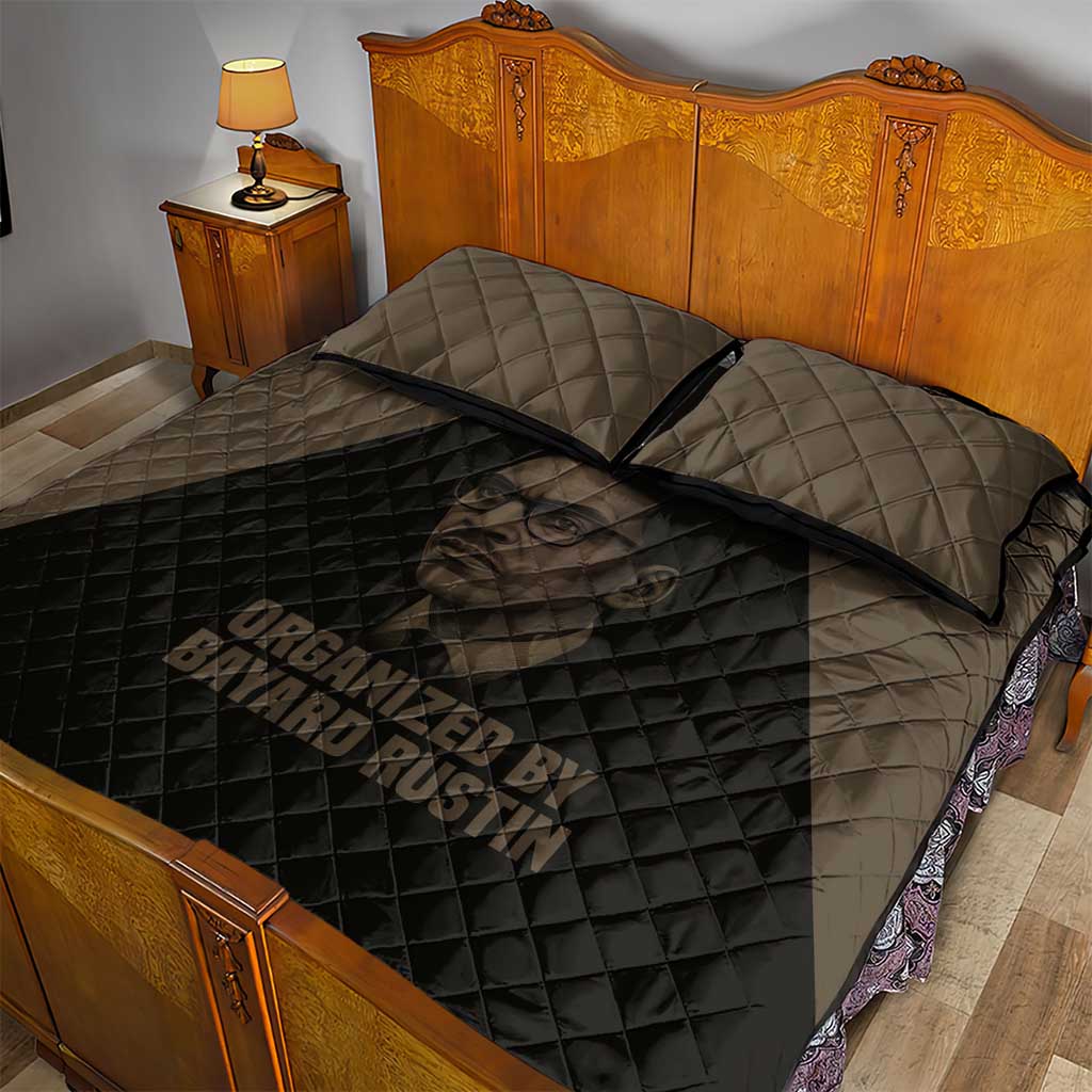 Bayard Rustin Quilt Bed Set with March on Washington Design Civil Rights Organizer Tribute - African Pride