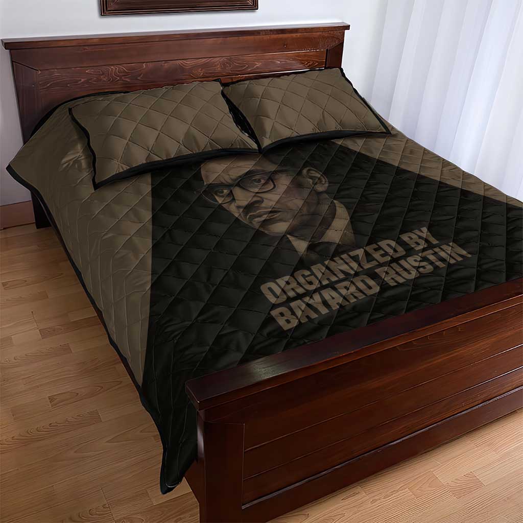 Bayard Rustin Quilt Bed Set with March on Washington Design Civil Rights Organizer Tribute - African Pride