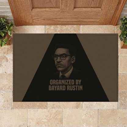 Bayard Rustin Rubber Doormat with March on Washington Design Civil Rights Organizer Tribute - African Pride