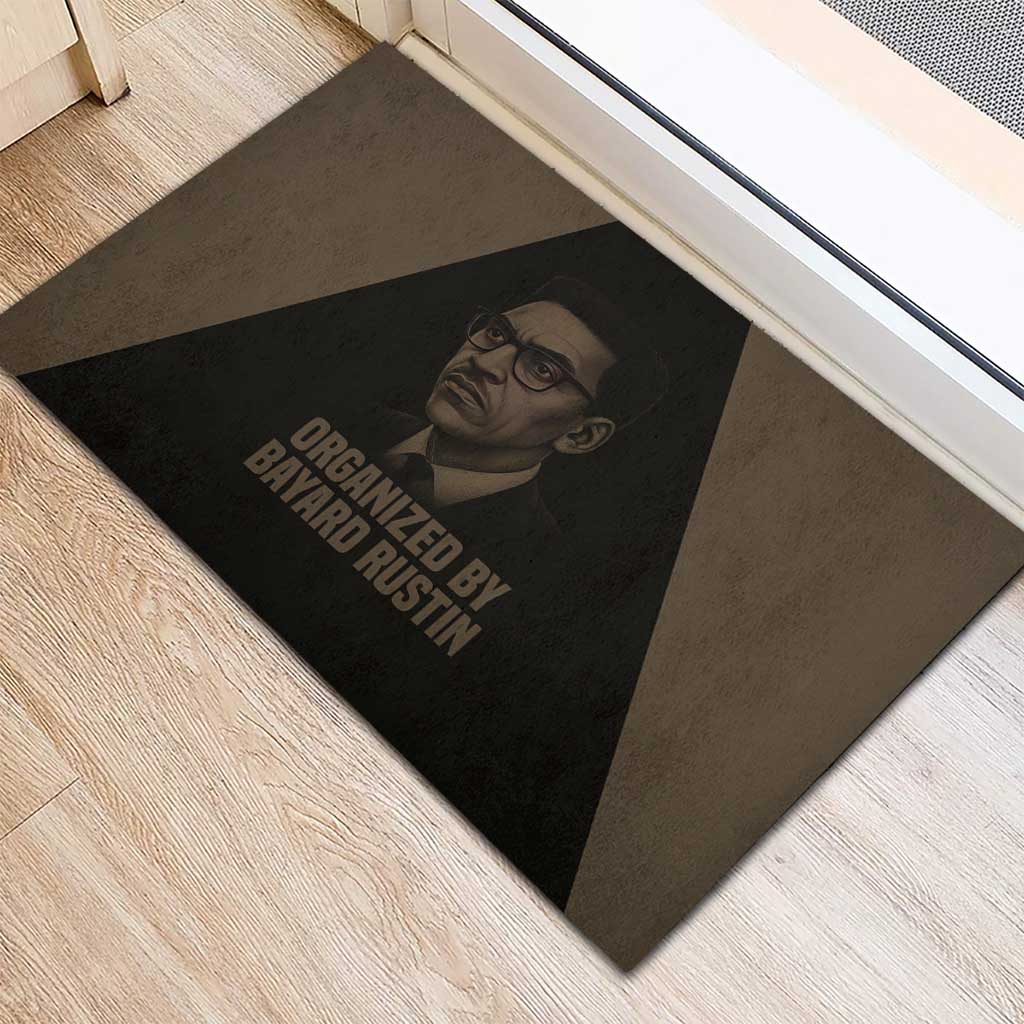Bayard Rustin Rubber Doormat with March on Washington Design Civil Rights Organizer Tribute - African Pride