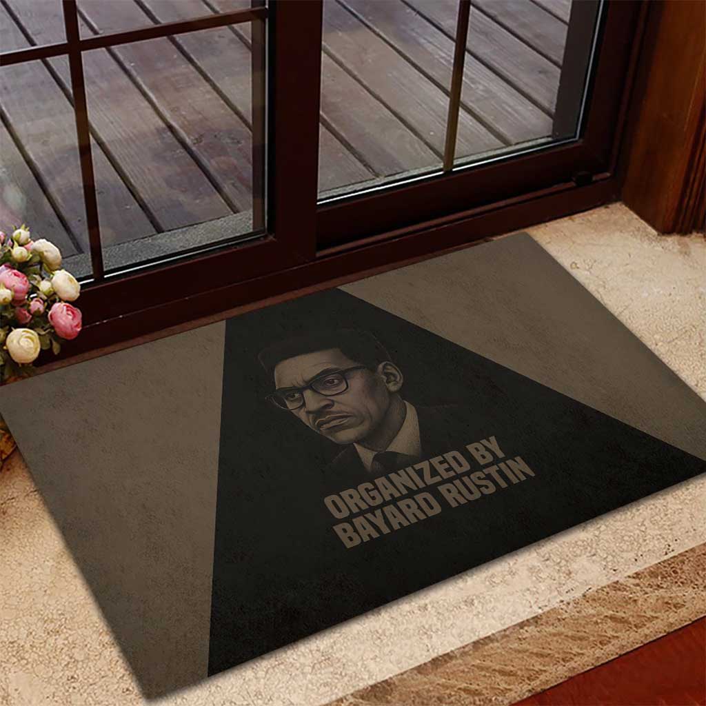 Bayard Rustin Rubber Doormat with March on Washington Design Civil Rights Organizer Tribute - African Pride