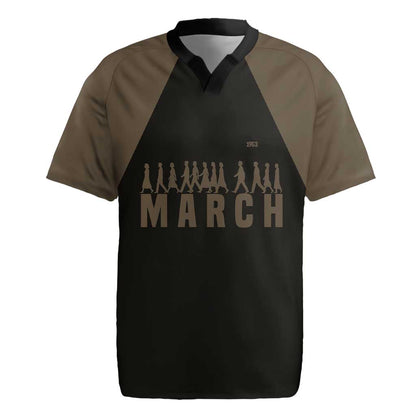 Bayard Rustin Rugby Jersey with March on Washington Design Civil Rights Organizer Tribute - African Pride