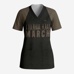 Bayard Rustin Scrub Top with March on Washington Design Civil Rights Organizer Tribute - African Pride