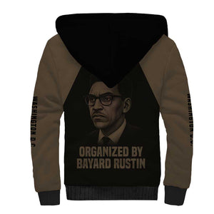 Bayard Rustin Sherpa Hoodie with March on Washington Design Civil Rights Organizer Tribute - African Pride