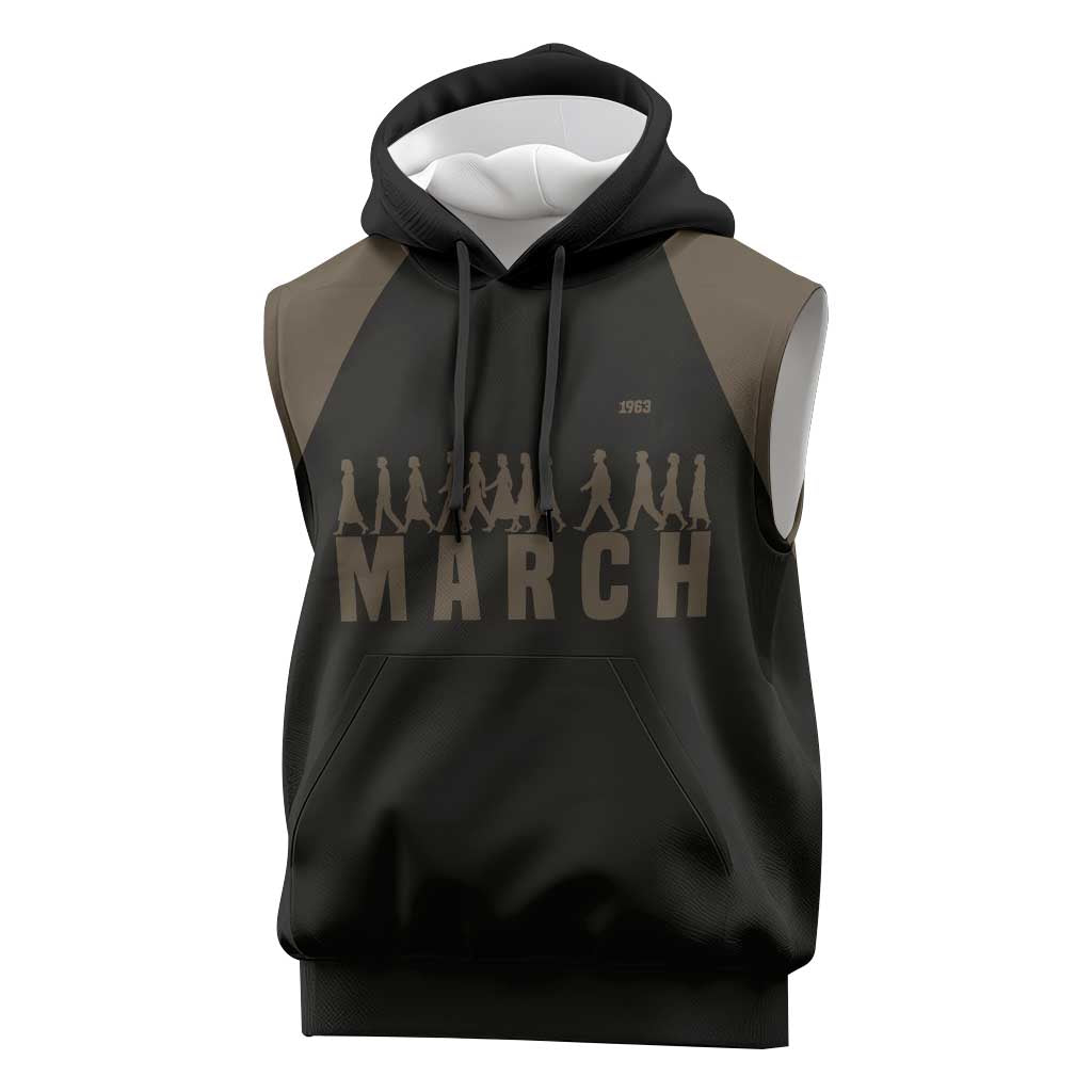 Bayard Rustin Sleeveless Hoodie with March on Washington Design Civil Rights Organizer Tribute - African Pride