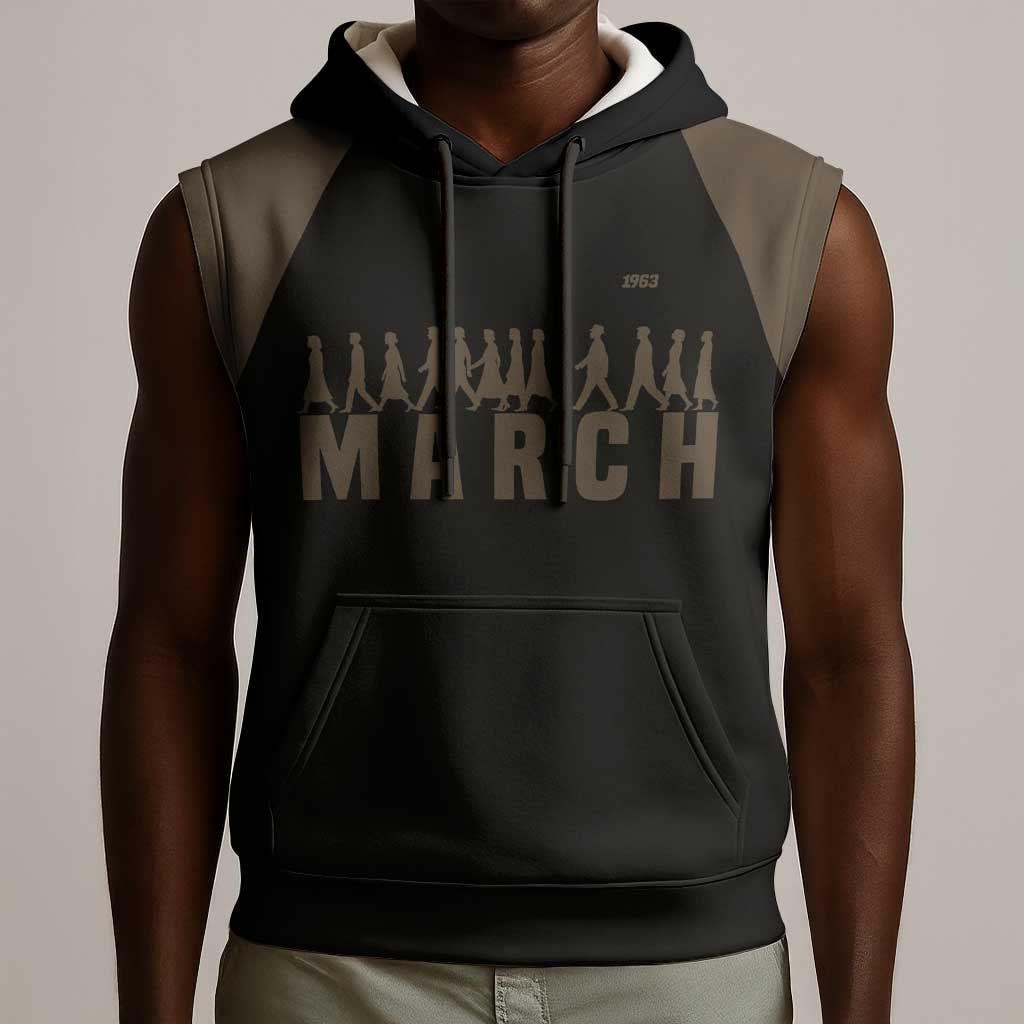 Bayard Rustin Sleeveless Hoodie with March on Washington Design Civil Rights Organizer Tribute - African Pride