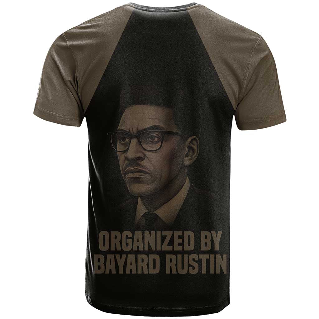 Bayard Rustin T shirt with March on Washington Design Civil Rights Organizer Tribute - African Pride