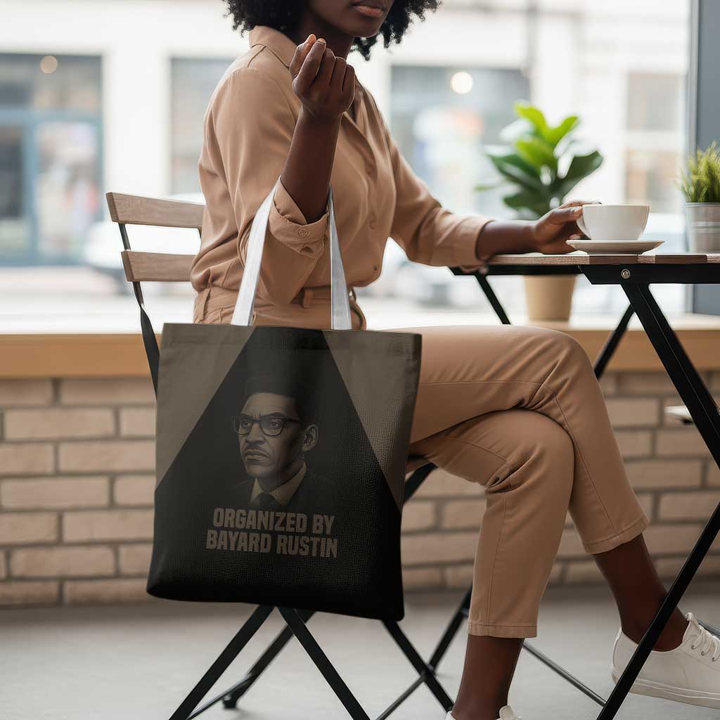 Bayard Rustin Tote Bag with March on Washington Design Civil Rights Organizer Tribute - African Pride