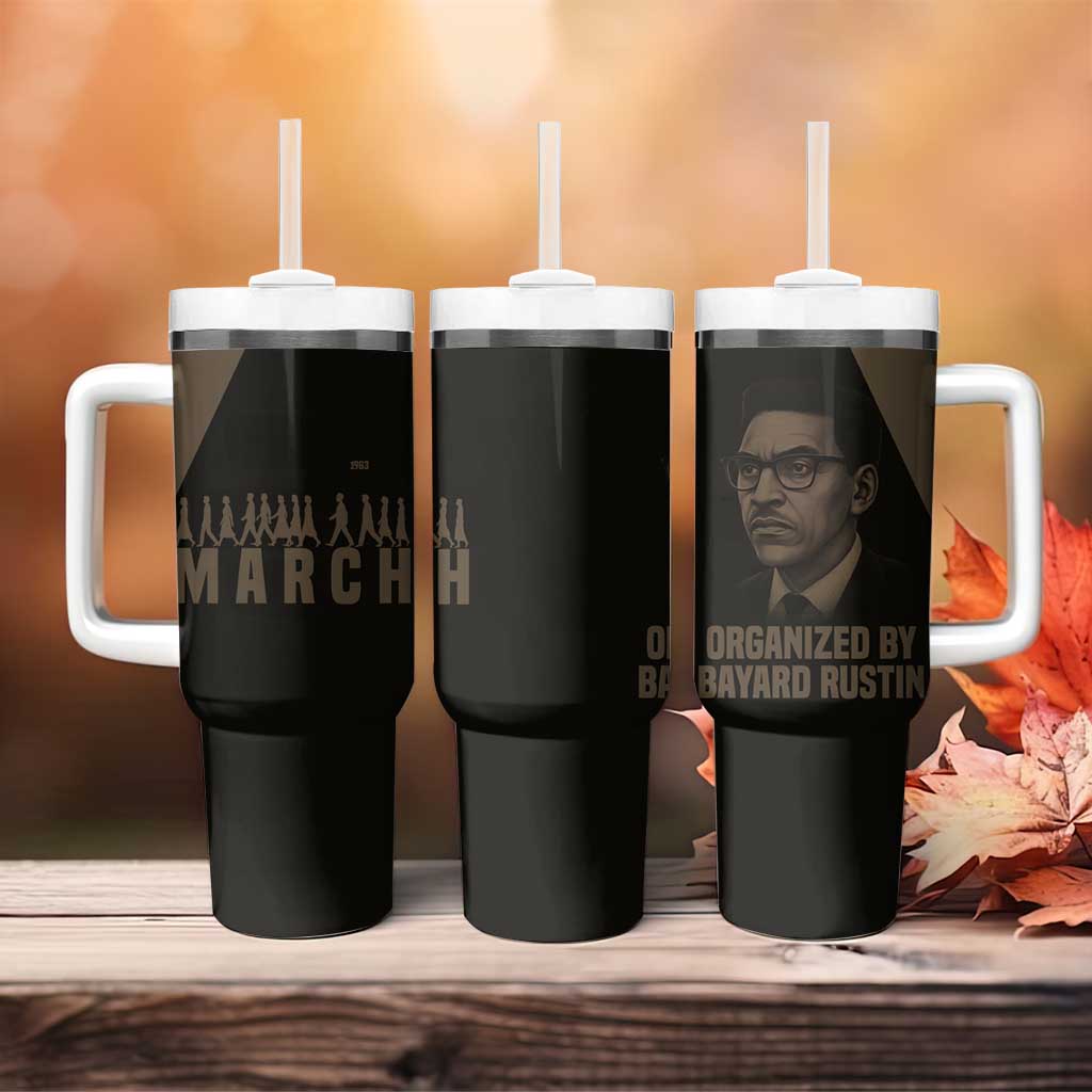 Bayard Rustin Tumbler With Handle with March on Washington Design Civil Rights Organizer Tribute - African Pride