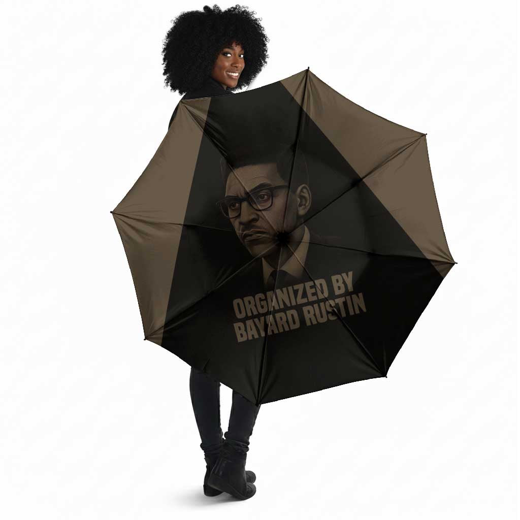 Bayard Rustin Umbrella with March on Washington Design Civil Rights Organizer Tribute - African Pride