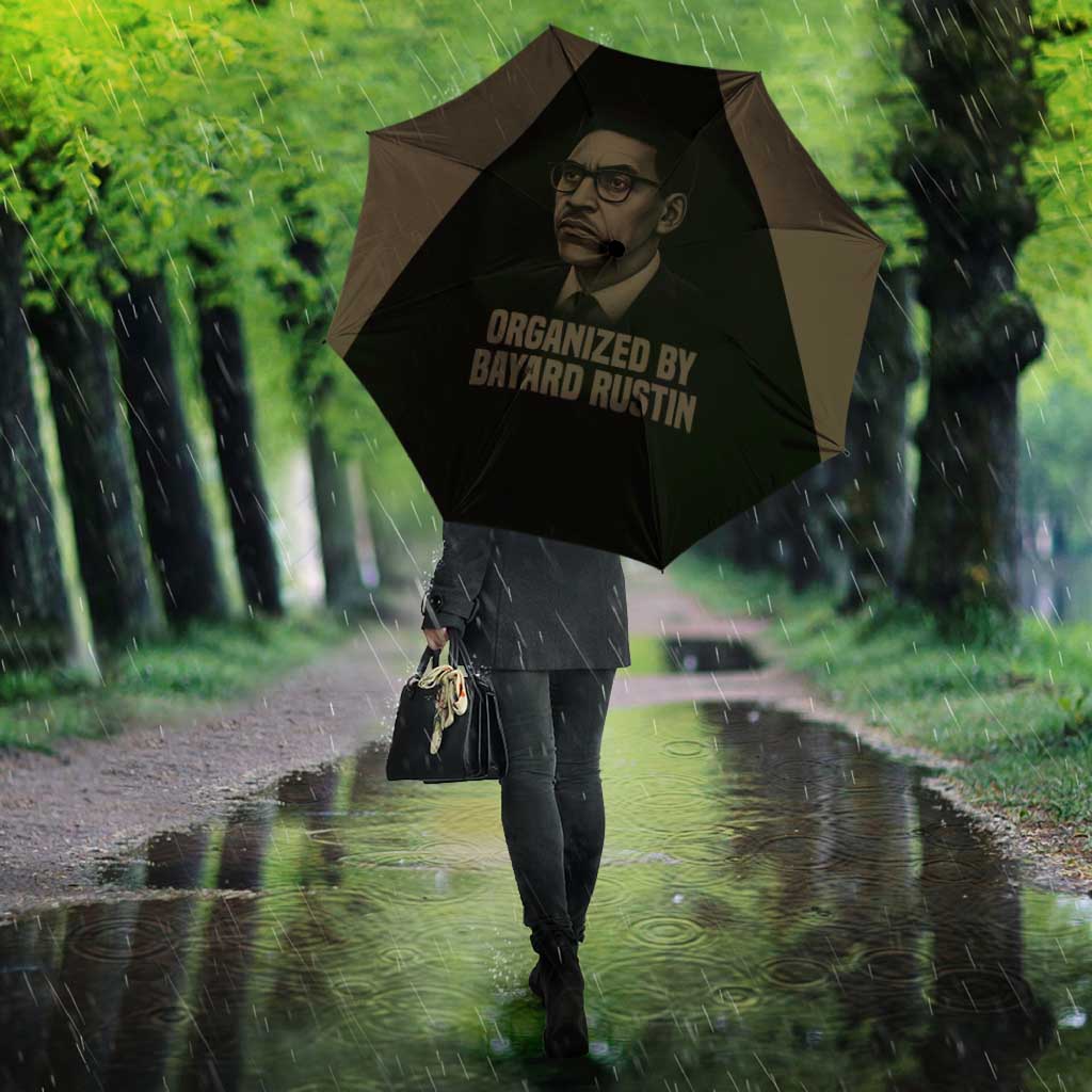 Bayard Rustin Umbrella with March on Washington Design Civil Rights Organizer Tribute - African Pride