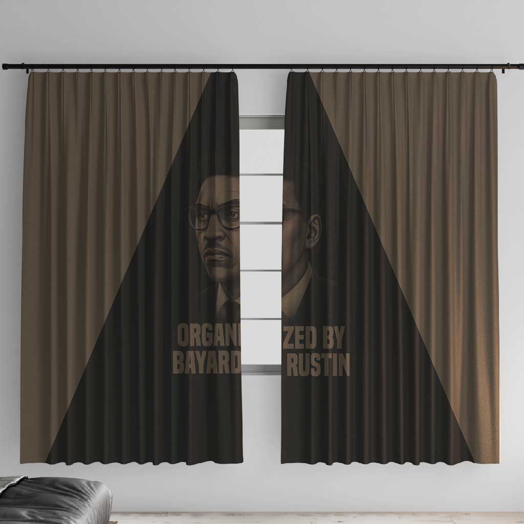 Bayard Rustin Window Curtain with March on Washington Design Civil Rights Organizer Tribute - African Pride