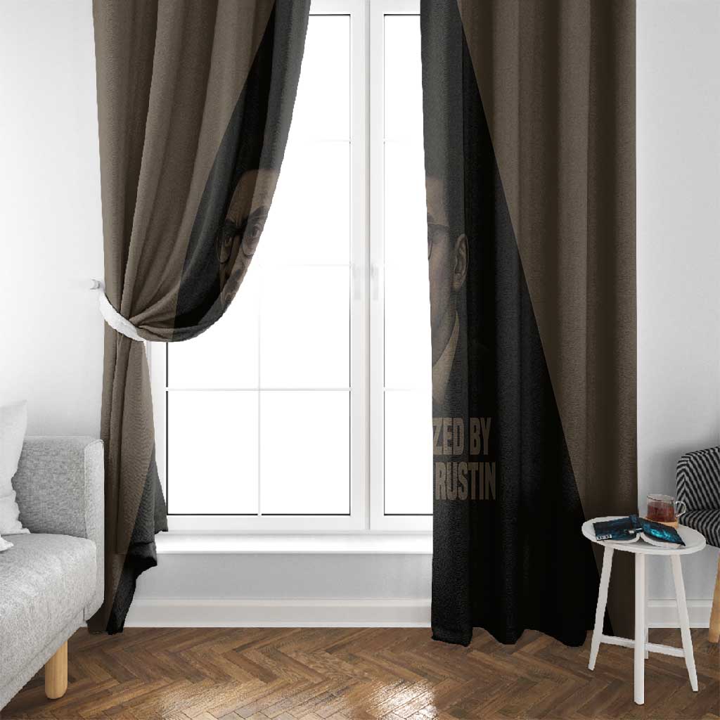 Bayard Rustin Window Curtain with March on Washington Design Civil Rights Organizer Tribute - African Pride