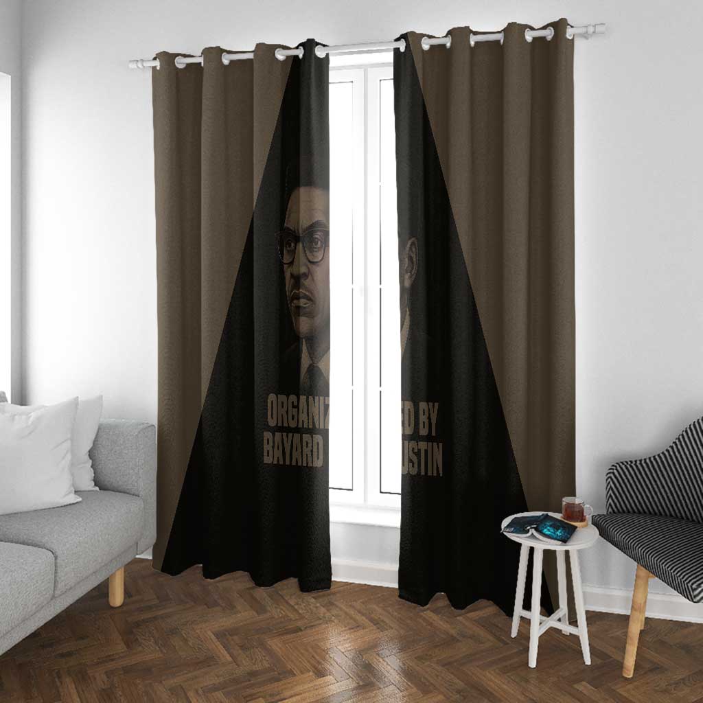Bayard Rustin Window Curtain with March on Washington Design Civil Rights Organizer Tribute - African Pride