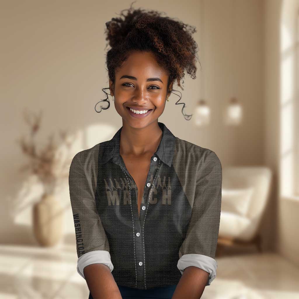 Bayard Rustin Women Casual Shirt with March on Washington Design Civil Rights Organizer Tribute - African Pride