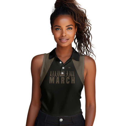 Bayard Rustin Women Sleeveless Polo Shirt with March on Washington Design Civil Rights Organizer Tribute - African Pride