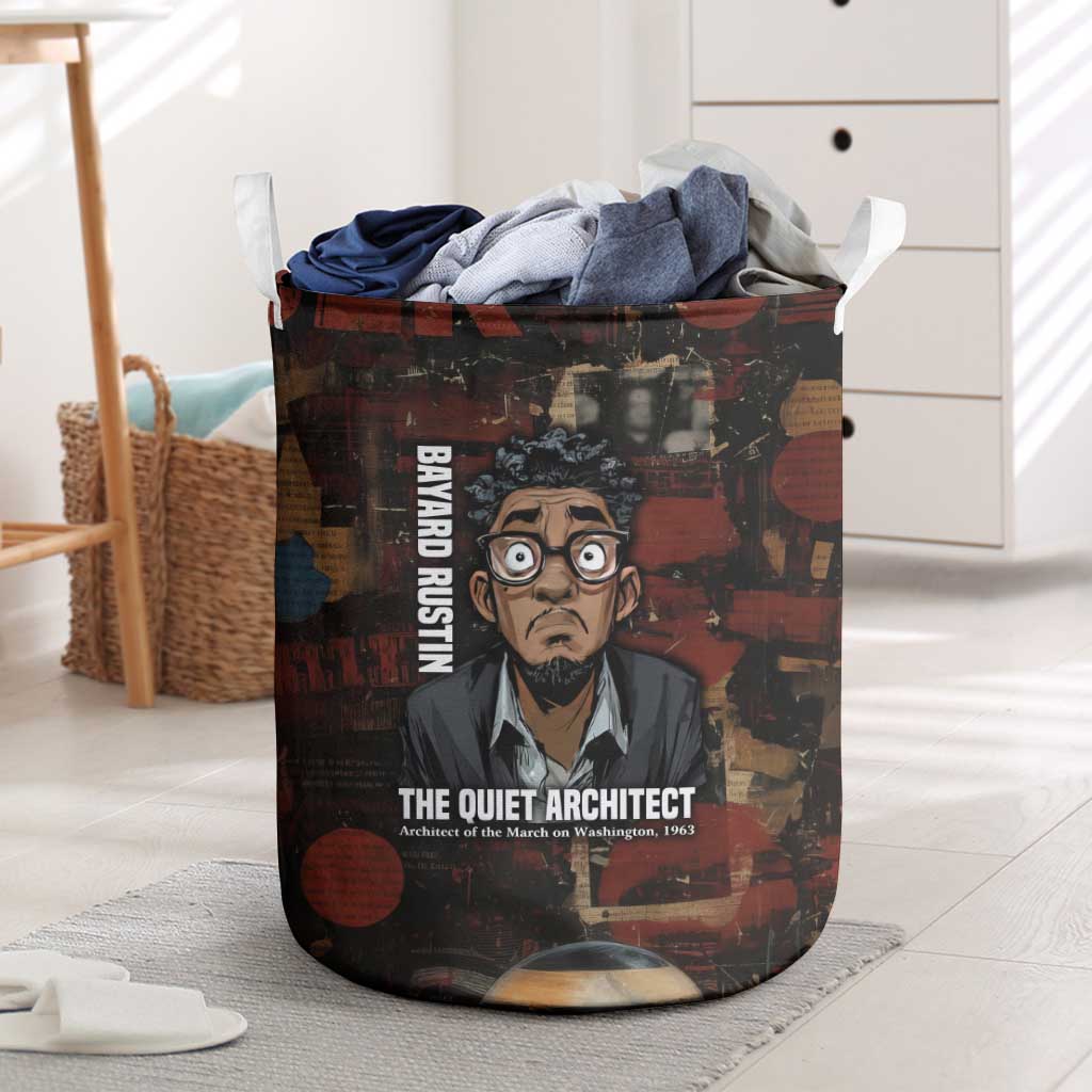 Bayard Rustin Laundry Basket with Quiet Architect Design Strategy and Courage Civil Rights Tribute - African Pride