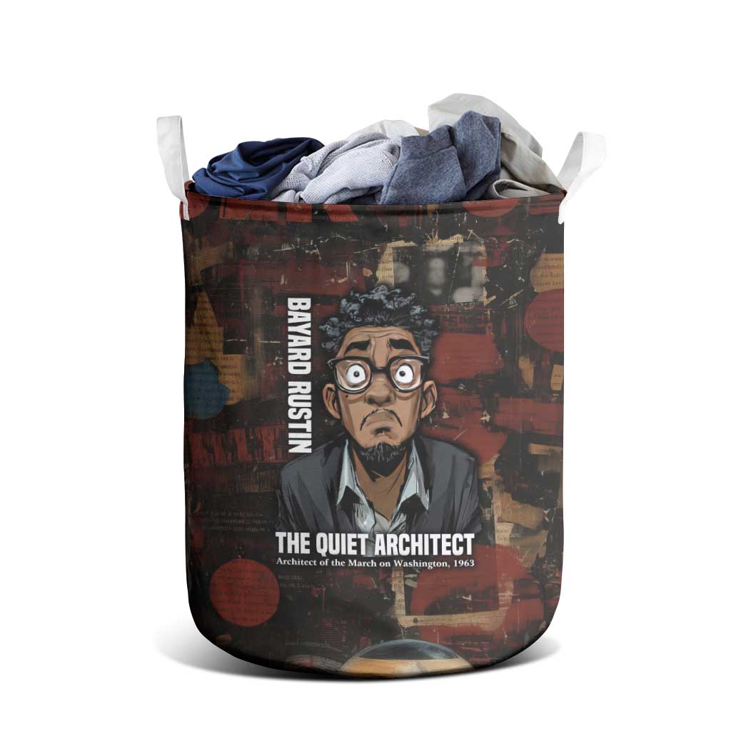 Bayard Rustin Laundry Basket with Quiet Architect Design Strategy and Courage Civil Rights Tribute - African Pride