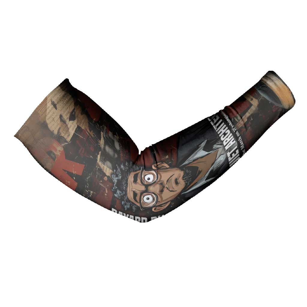 Bayard Rustin Arm Sleeves with Quiet Architect Design Strategy and Courage Civil Rights Tribute - African Pride