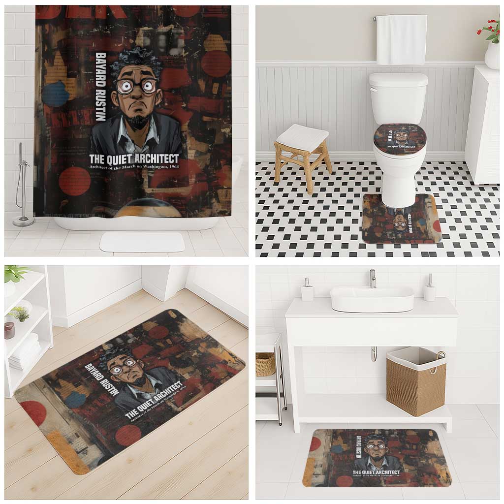 Bayard Rustin Bathroom Set with Quiet Architect Design Strategy and Courage Civil Rights Tribute - African Pride