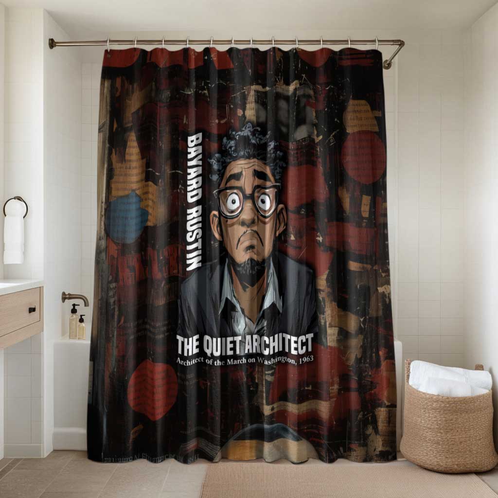 Bayard Rustin Bathroom Set with Quiet Architect Design Strategy and Courage Civil Rights Tribute - African Pride