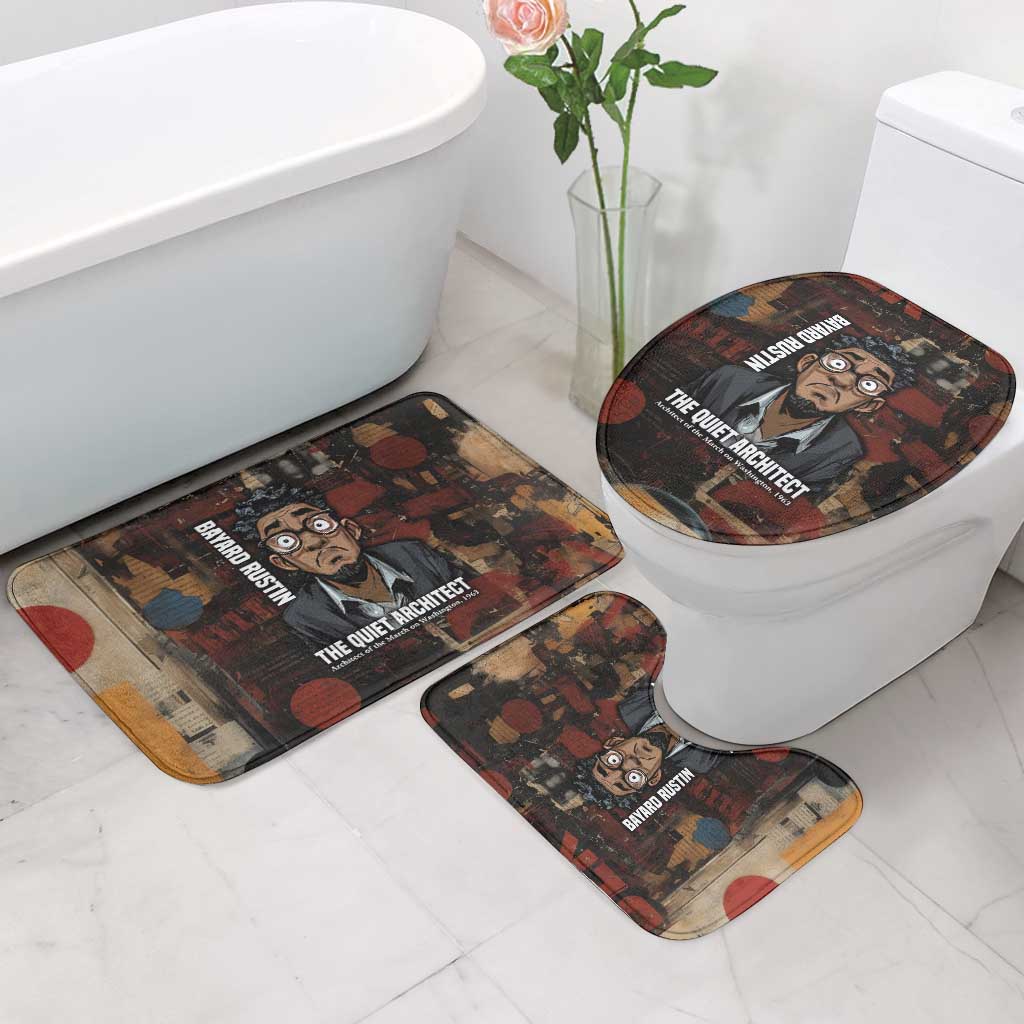Bayard Rustin Bathroom Set with Quiet Architect Design Strategy and Courage Civil Rights Tribute - African Pride