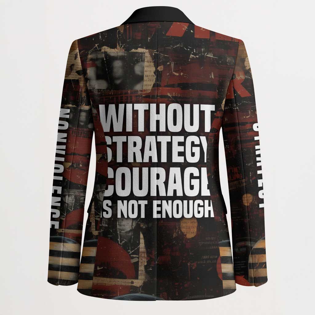 Bayard Rustin Blazer with Quiet Architect Design Strategy and Courage Civil Rights Tribute - African Pride