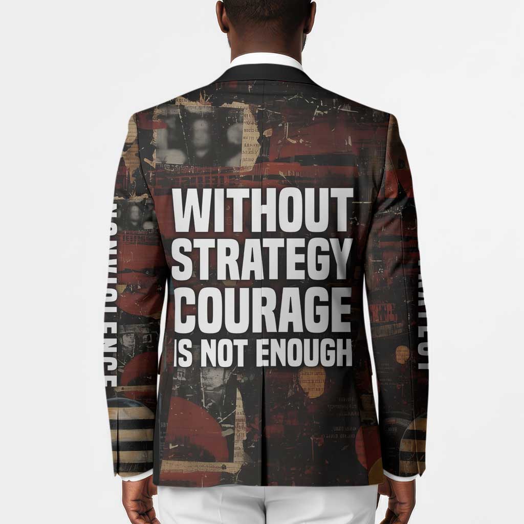 Bayard Rustin Blazer with Quiet Architect Design Strategy and Courage Civil Rights Tribute - African Pride