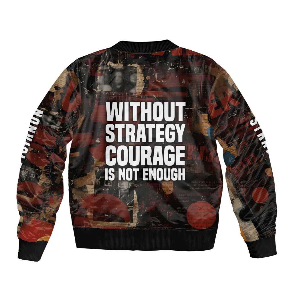 Bayard Rustin Bomber Jacket with Quiet Architect Design Strategy and Courage Civil Rights Tribute - African Pride