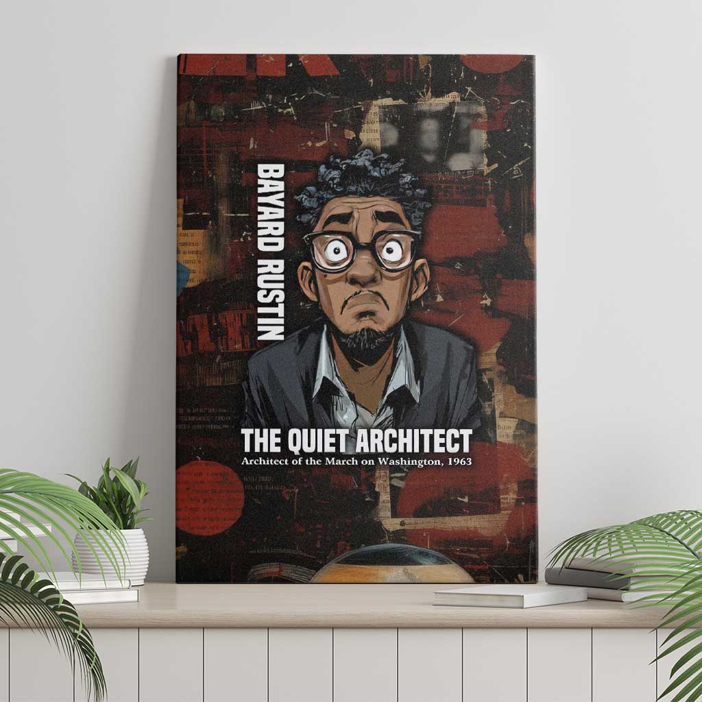 Bayard Rustin Canvas Wall Art with Quiet Architect Design Strategy and Courage Civil Rights Tribute - African Pride