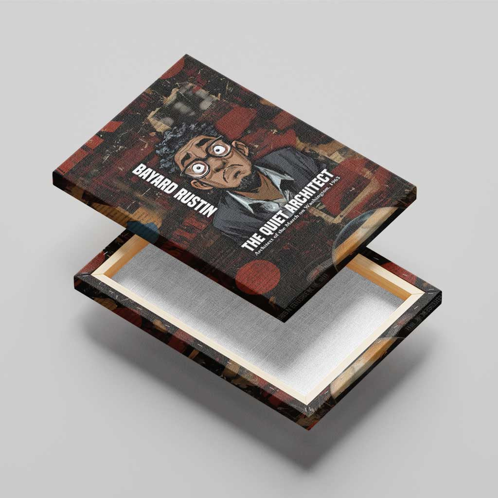 Bayard Rustin Canvas Wall Art with Quiet Architect Design Strategy and Courage Civil Rights Tribute - African Pride
