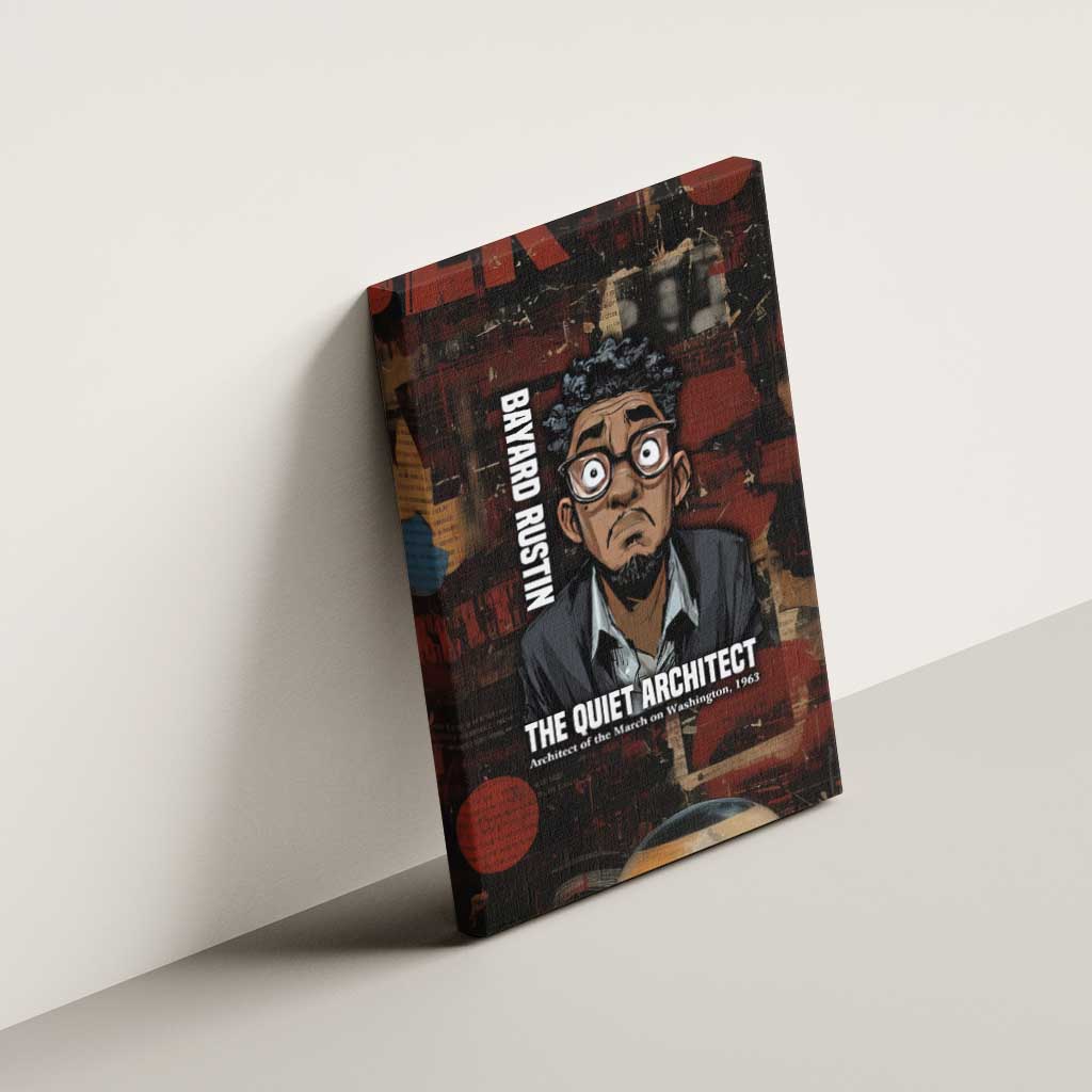 Bayard Rustin Canvas Wall Art with Quiet Architect Design Strategy and Courage Civil Rights Tribute - African Pride