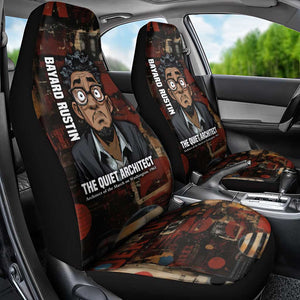 Bayard Rustin Car Seat Cover with Quiet Architect Design Strategy and Courage Civil Rights Tribute - African Pride