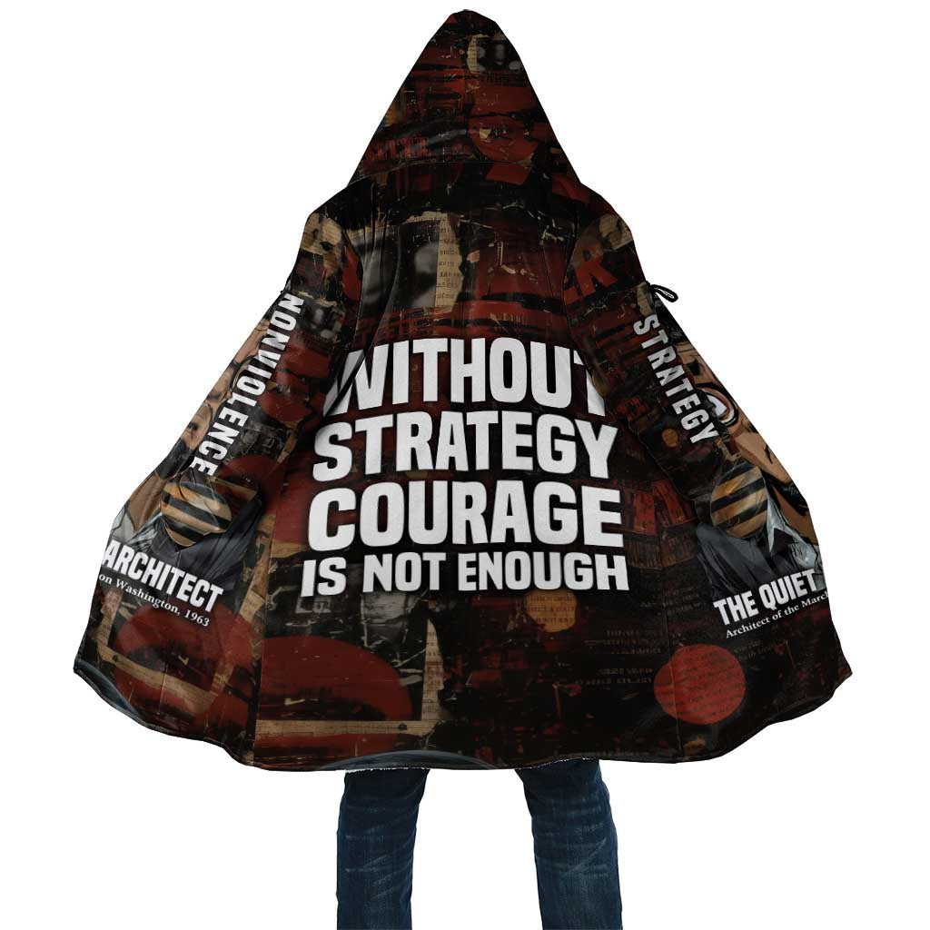 Bayard Rustin Cloak with Quiet Architect Design Strategy and Courage Civil Rights Tribute - African Pride