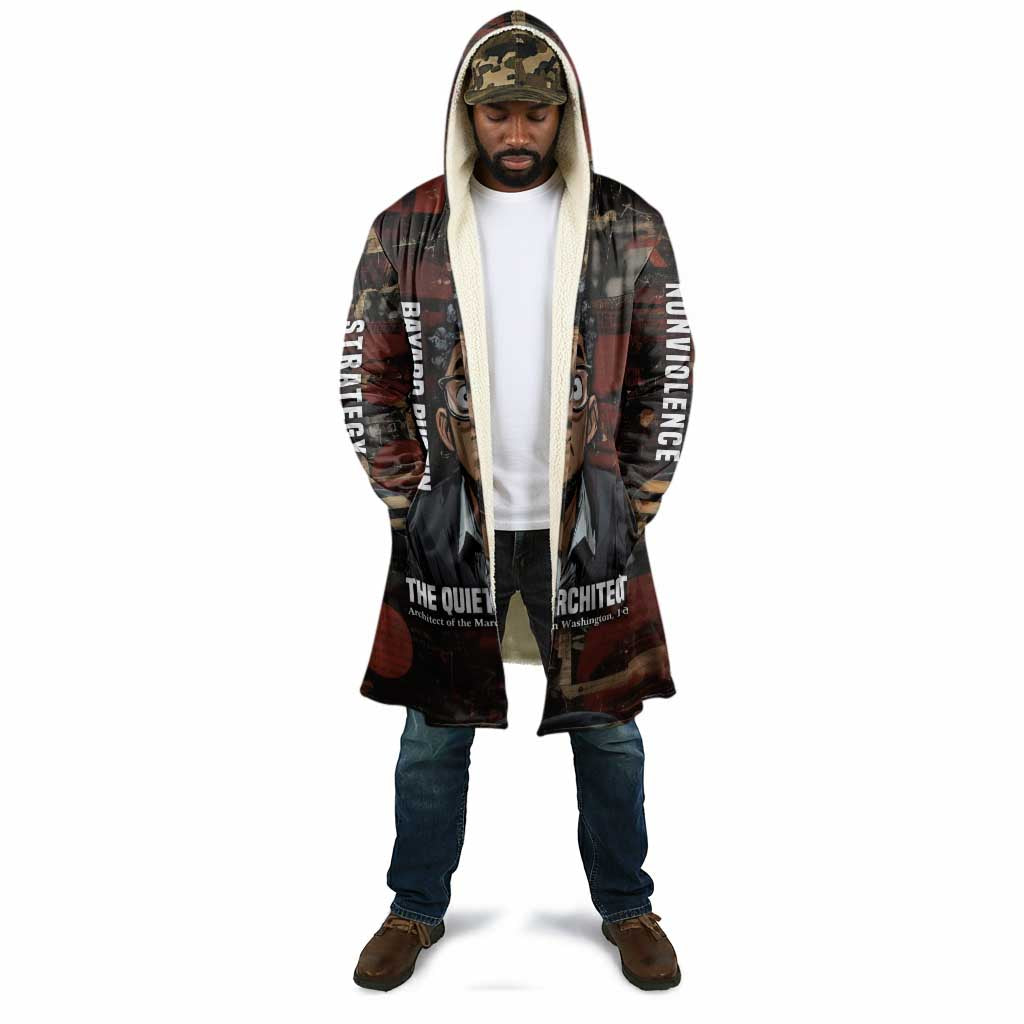 Bayard Rustin Cloak with Quiet Architect Design Strategy and Courage Civil Rights Tribute - African Pride