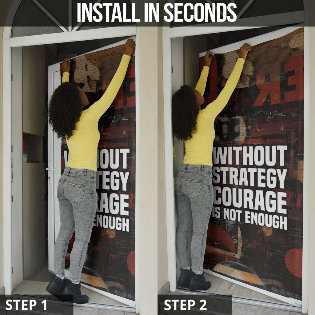 Bayard Rustin Door Cover with Quiet Architect Design Strategy and Courage Civil Rights Tribute - African Pride