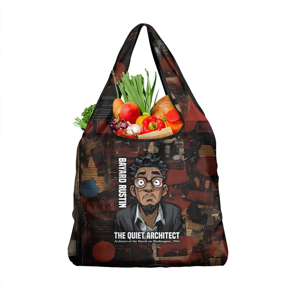 Bayard Rustin Grocery Bag with Quiet Architect Design Strategy and Courage Civil Rights Tribute - African Pride