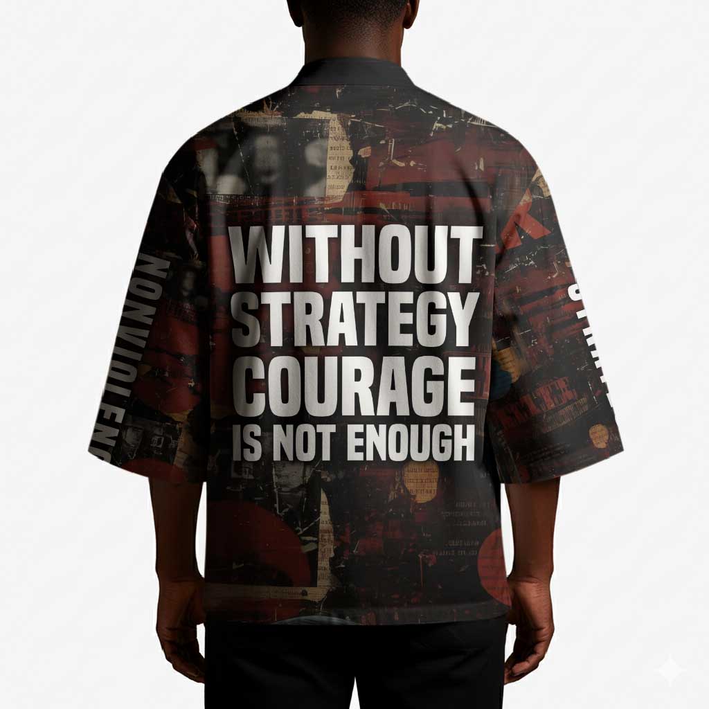 Bayard Rustin Kimono with Quiet Architect Design Strategy and Courage Civil Rights Tribute - African Pride